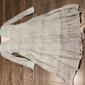 ❤️ HAMPTON HOUSE TIERED LONG SLEEVE MIDI DRESS, SMALL